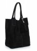 Bőr táska shopper bag Genuine Leather fekete 801